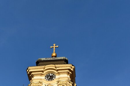 Blue Sky christianity church tower photo