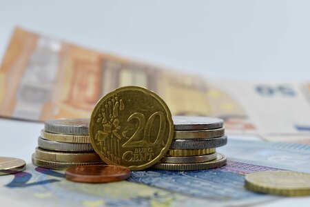 Cent coins euro photo
