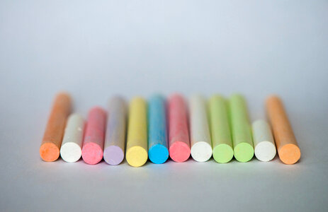 Colorful pieces of Chalk photo