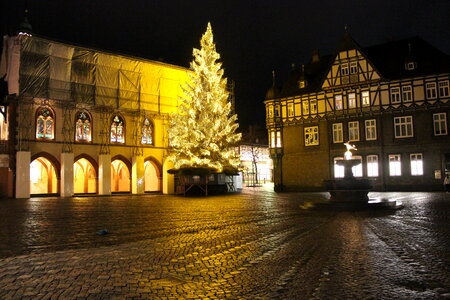 Christmas tree on Goslar’s marketplace photo