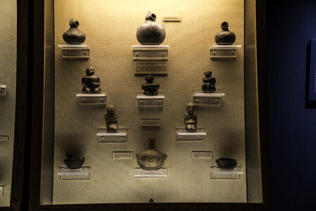 Relics and Pots in display case at Tennessee Museum photo