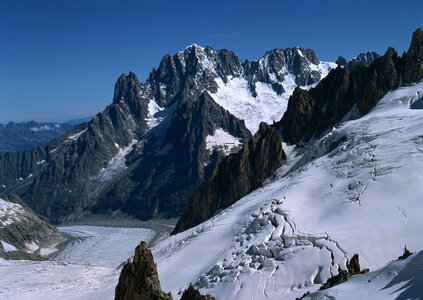 Beautiful snow-capped mountains photo