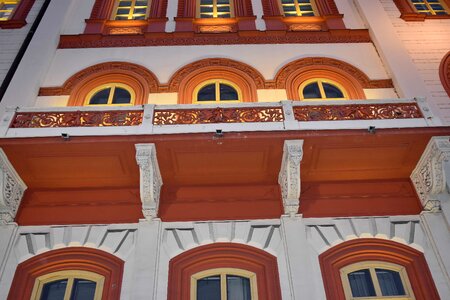 Balcony night architecture