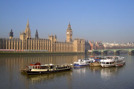 Thames river boats photo