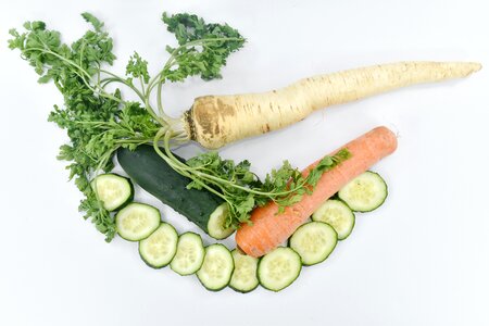 Carrot cucumber parsley