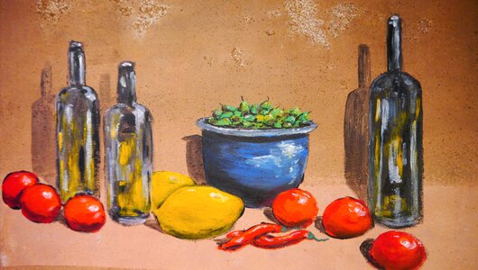 Still life painting paint