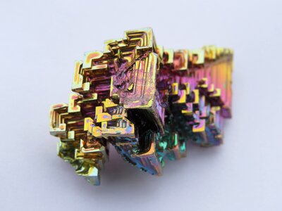 Bismuth bismuth crystal bismuth crystal level photo