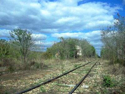 Sky clouds railroad photo