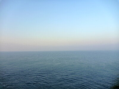 Calm Blue Sea Horizon photo