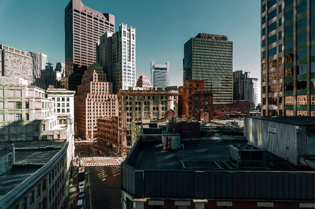 Looking at the Cityscape of Boston, Massachusetts photo