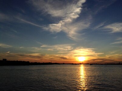 Height sunset sky