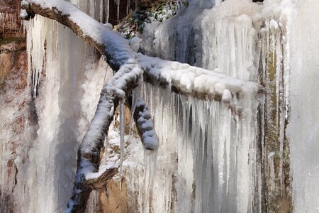 Winter ice formations landscapes photo