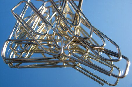 Paper clips several metal