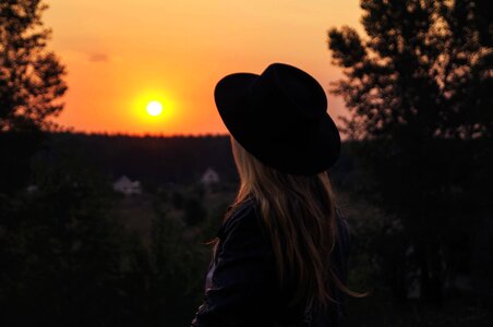 Dark dusk hat photo