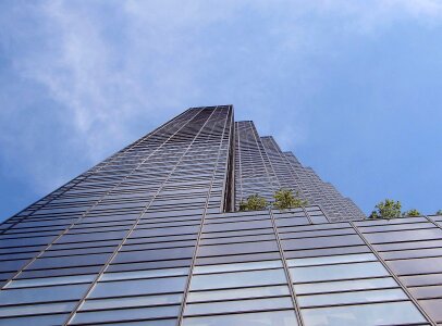 City sky glass photo