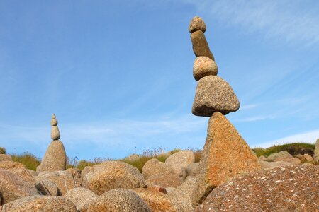 Stones cairn landscape