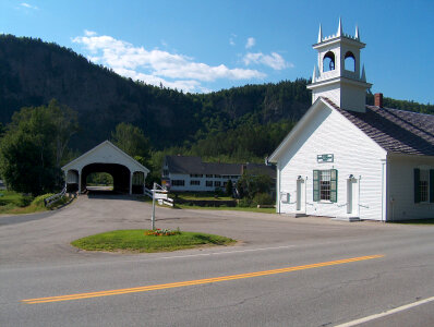 Church and town of Stark, New Hampshire photo