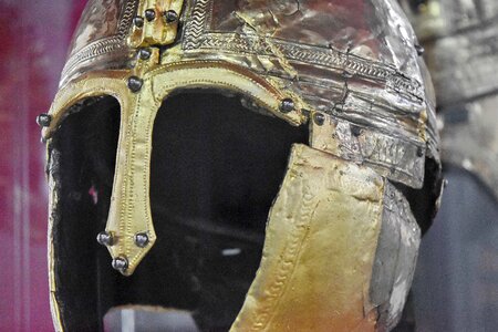 Art gold helmet