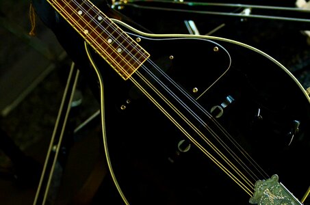 Music close up acoustic guitar photo