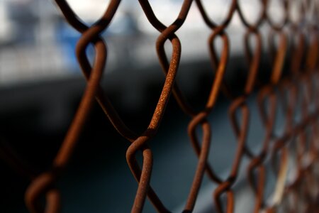 Grid wires fence photo