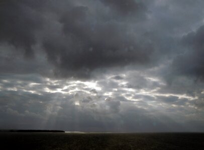 April weather clouds sunbeam