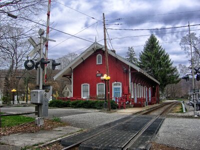 Train depot railroad photo