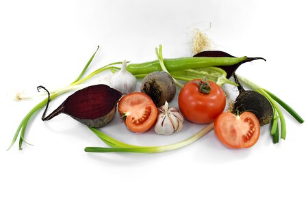 Beetroot garlic leek photo