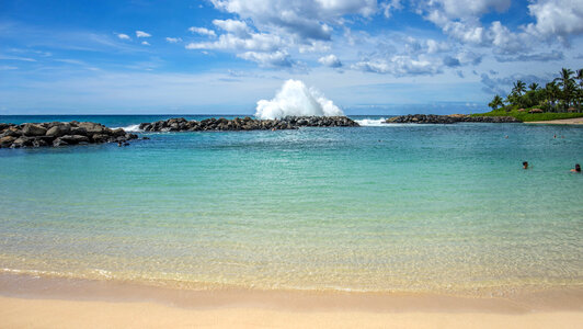 Beautiful Ocean Landscape in Ko Olina, Hawaii photo