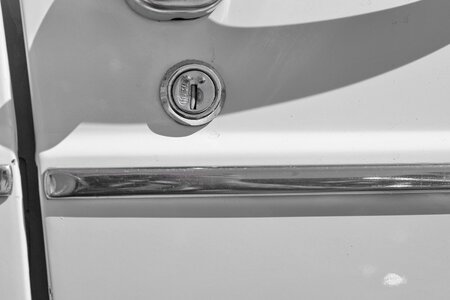 Automobile black and white detail photo
