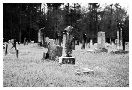 Cemetery headstones death photo