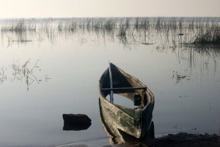 Empty lake still photo