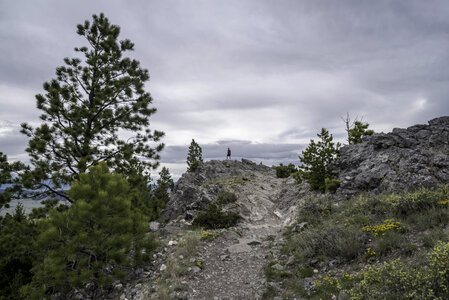 Guy looking at the scenery from Mount Helena photo