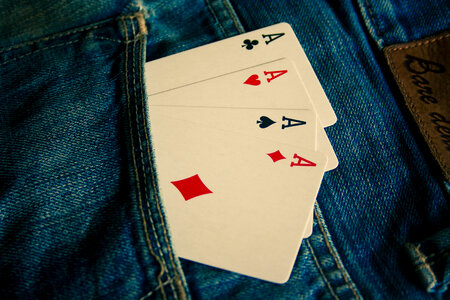 Ace Cards In Jeans photo