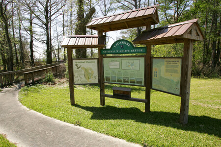Signs and maps at Lacassine National Wildlife Refuge photo