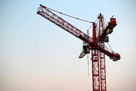Large Red Load Crane photo