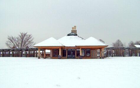 Winter architecture scene photo