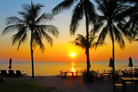 Colorful beach resort photo