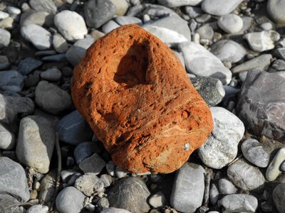 Pumice stone reddish pebble