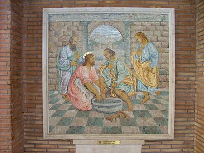 La lavanda dei piedi maundy the washing of the feet