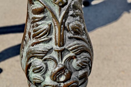 Bronze carving cast iron photo