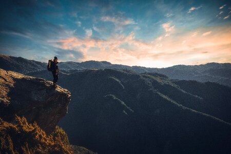 climber in the mountains