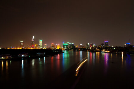Night Cityscape in Saigon, Vietnam