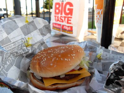 Burger food salad