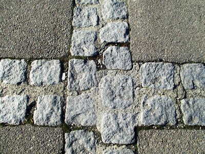 Square asphalt road