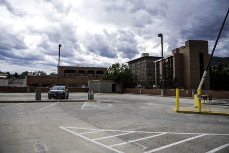 Parking Lot under Heavy Clouds in Helena photo