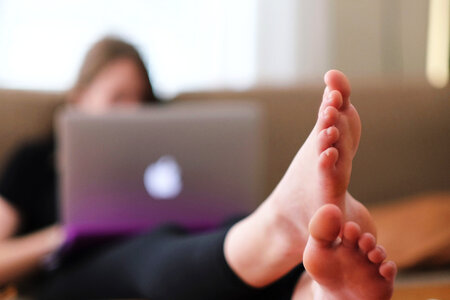 Laptop & Feet photo