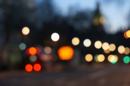 Lanterns traffic lights town photo