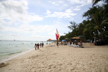 White sandy beach on Boracay island, Philippines photo