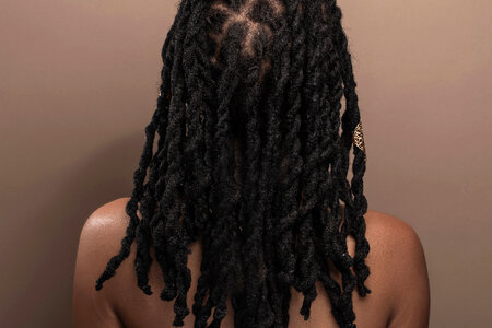 Woman with dreadlocks