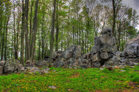 Large Rocks and Trees at Rib Mountain State Park, Wisconsin